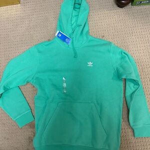 Adidas Men's Teal Hoodie Sweater